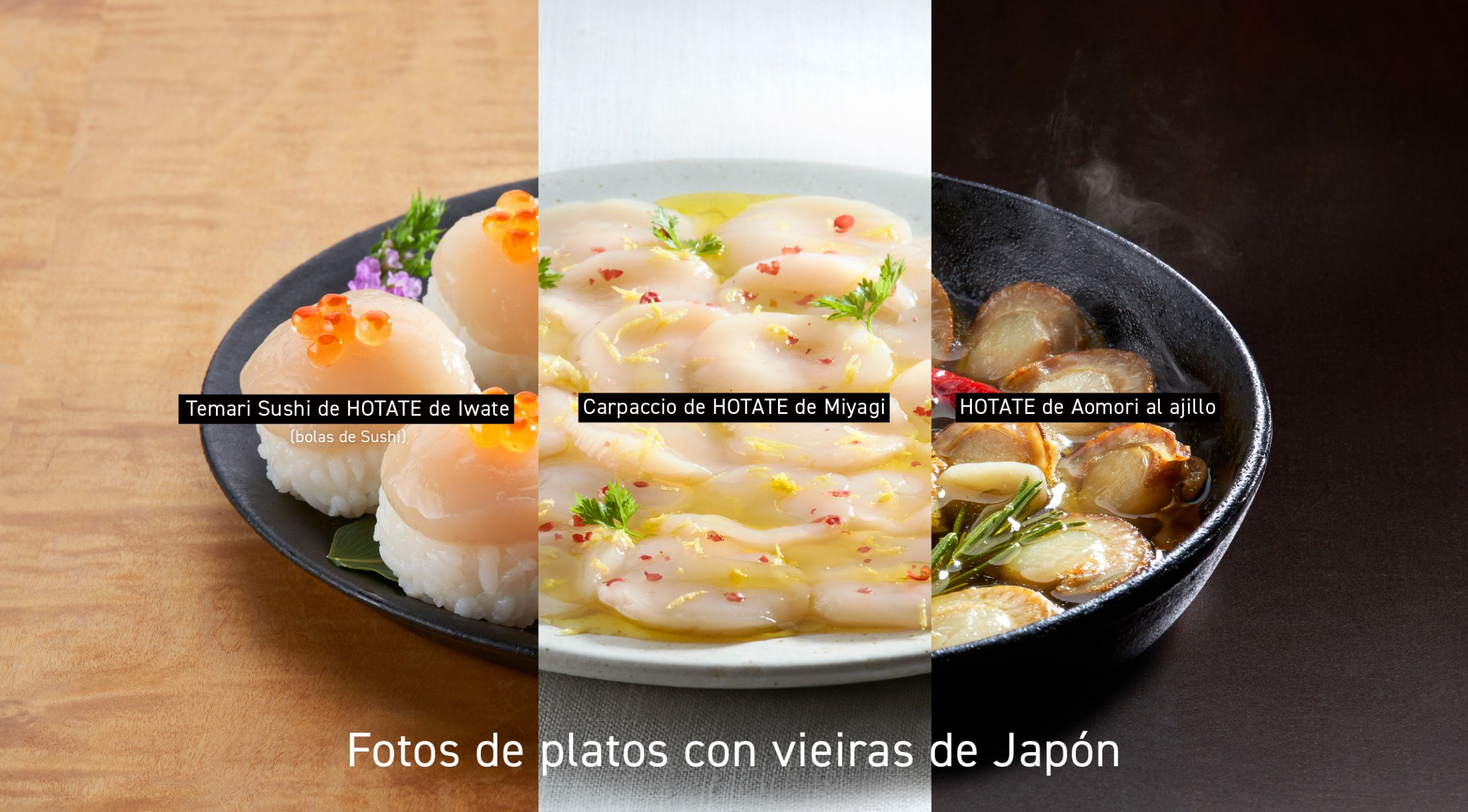 Photos of cuisine starring scallops from Japan